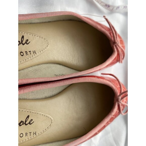 French soles shoes by Jane Winkworth size 5.5 pink moc crocodile worn twice - Picture 7 of 9